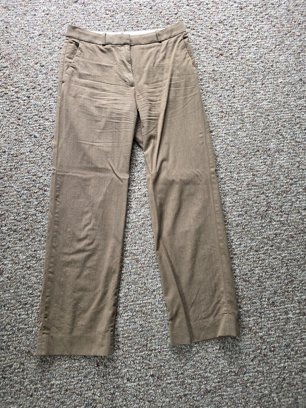 Banana Republic Women's Tan Straight-Leg Trousers